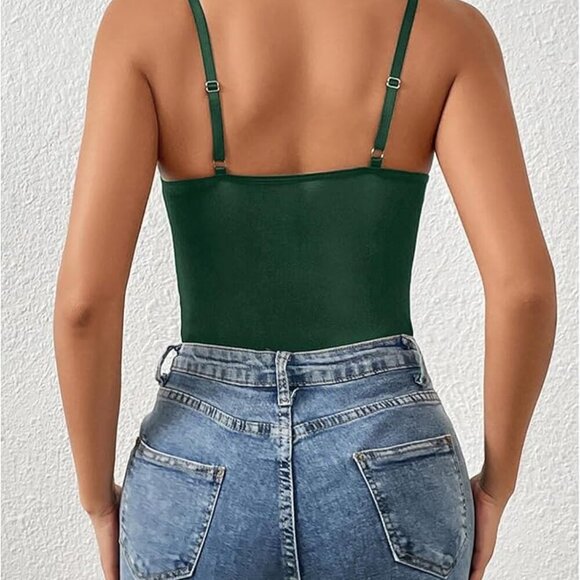 Sexy Floral Lace Sheer Mesh Corset Bodysuit - Picture 4 of 5